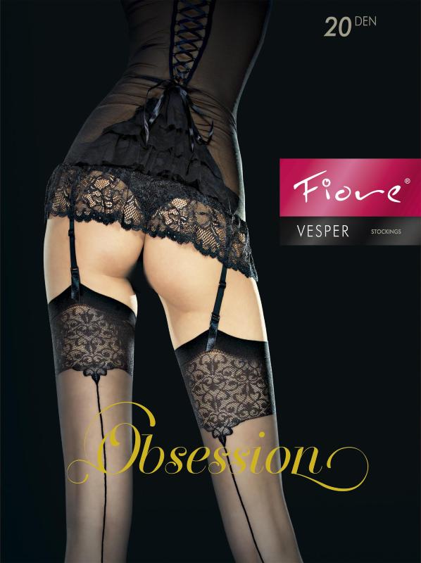 Vesper black stockings by Fiore
