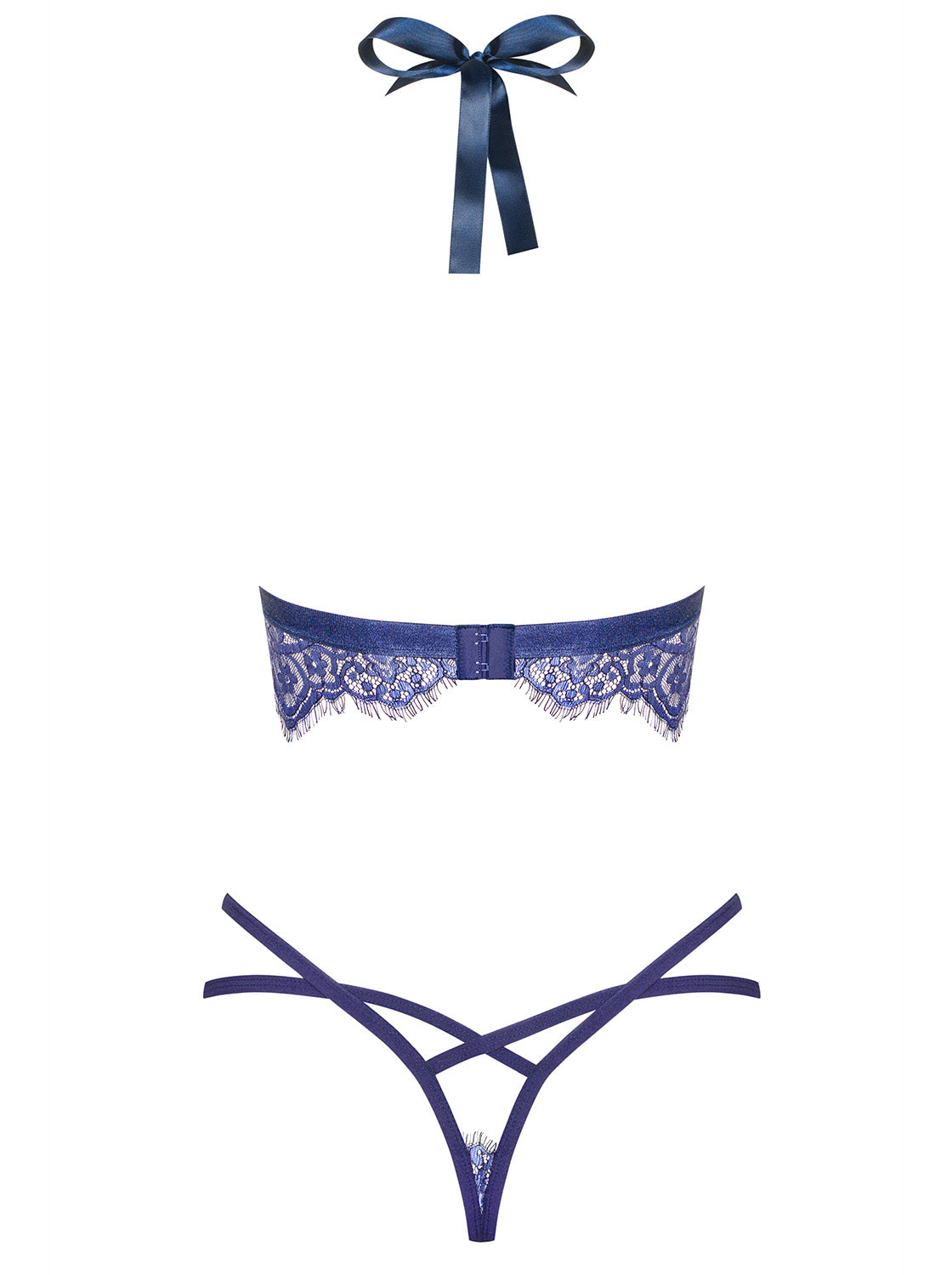 A further look at the Flowlace blue lace bra and bottoms set