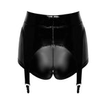 A further look at the Glam black wetlook and vinyl shorts