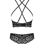 An additional view of the Guilly black leopard print set