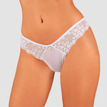 An additional view of the Heavenlly white Brazilian lace panties