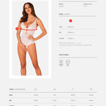 The Heavenlly white crotchless teddy, shown in an alternate image