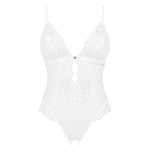 The Heavenlly white crotchless teddy, seen from a different angle