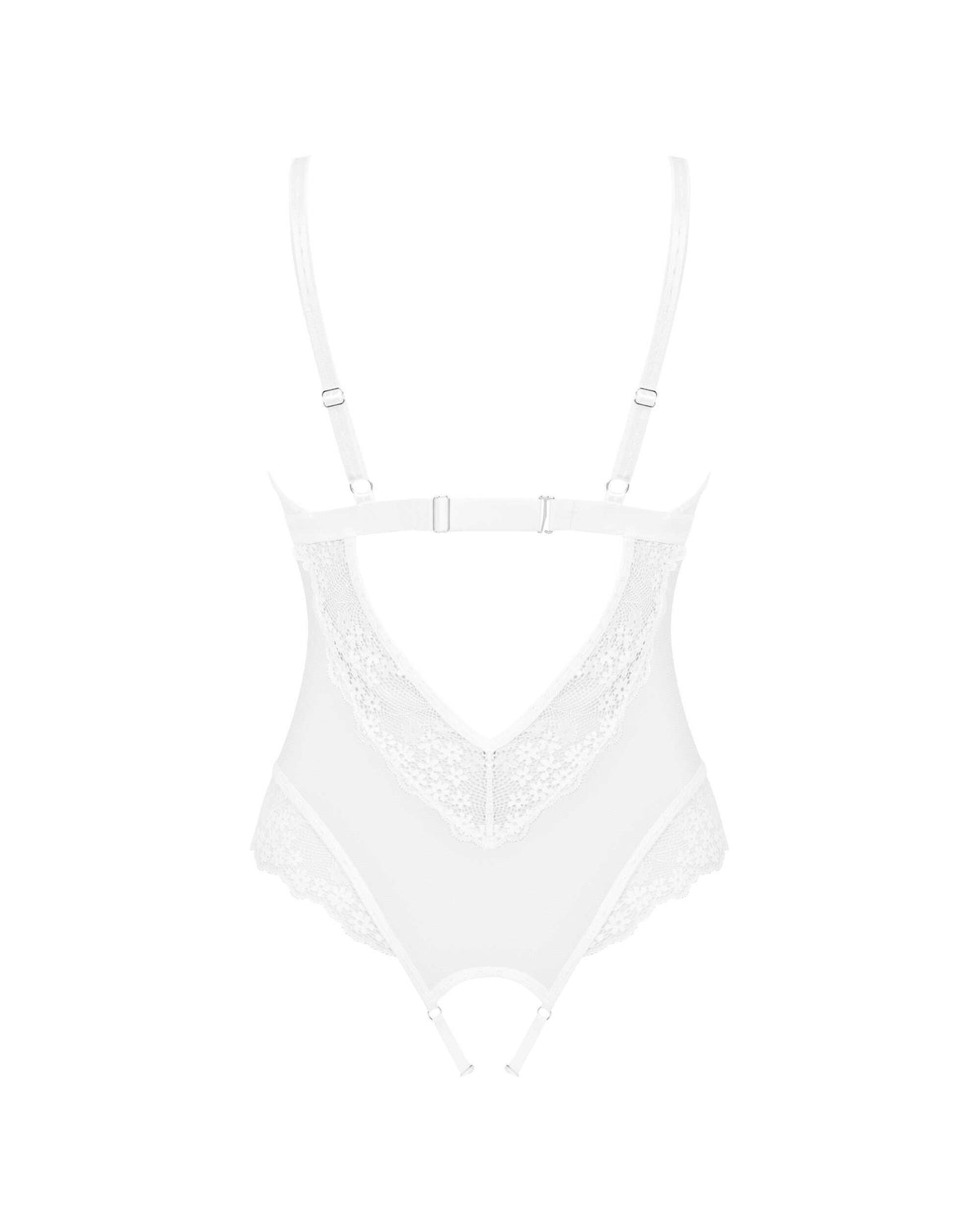 One more view of the Heavenlly white crotchless teddy
