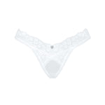 The Heavenlly white floral lace and mesh thong in an additional gallery image