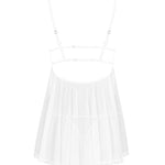 The Heavenlly white floral lace babydoll, seen from a different angle