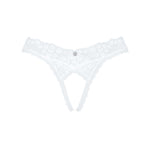 One more view of the Heavenlly white floral lace crotchless thong