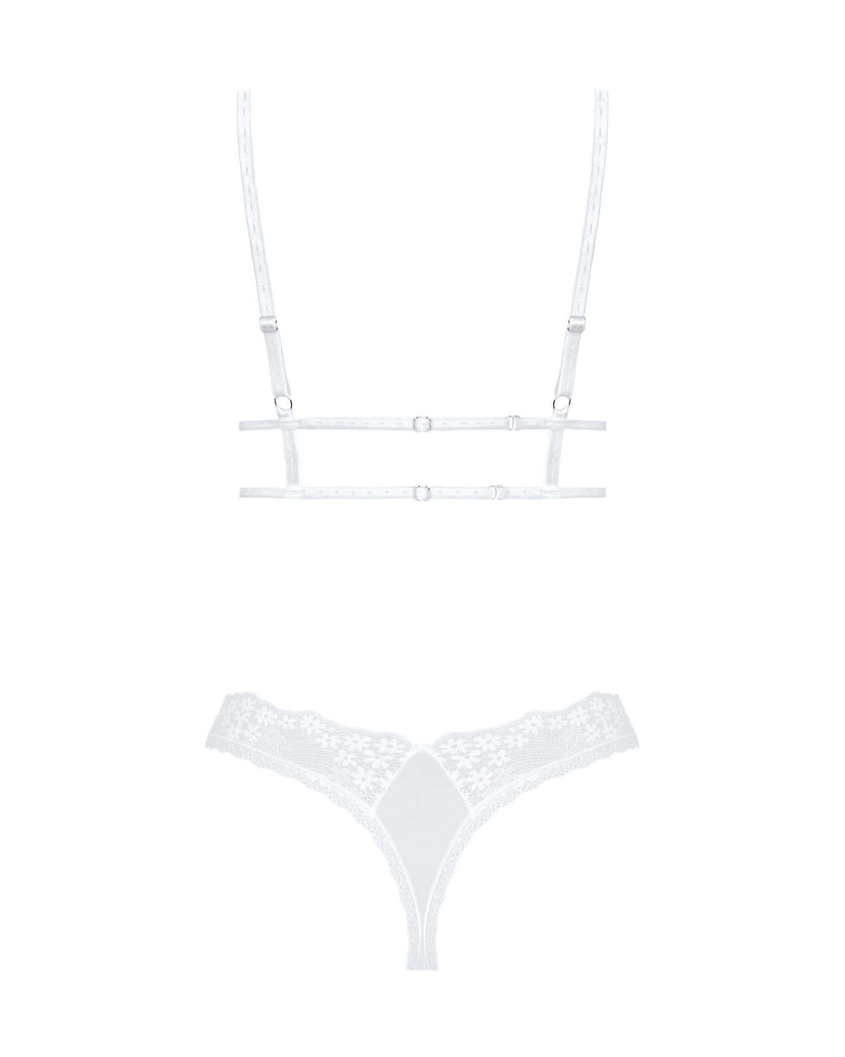 One more view of the Heavenlly white lace bra and thong set