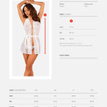 A supplementary image of the Heavenlly white mesh peignoir