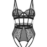 A different perspective on the Hersis black lace crotchless teddy