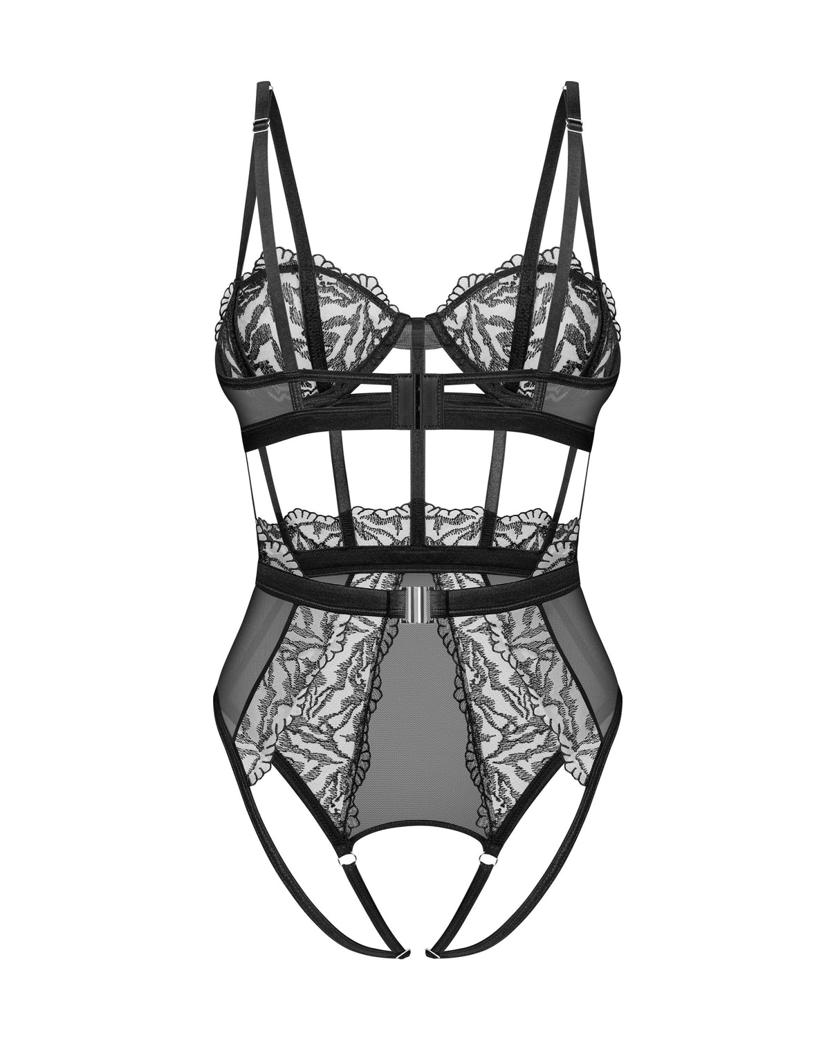 A different perspective on the Hersis black lace crotchless teddy