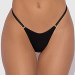 Krystal black rhinestone net back G-string by House of Desire