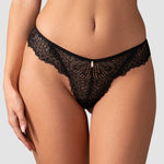 The Iliosa black Brazilian lace panties seen from another angle