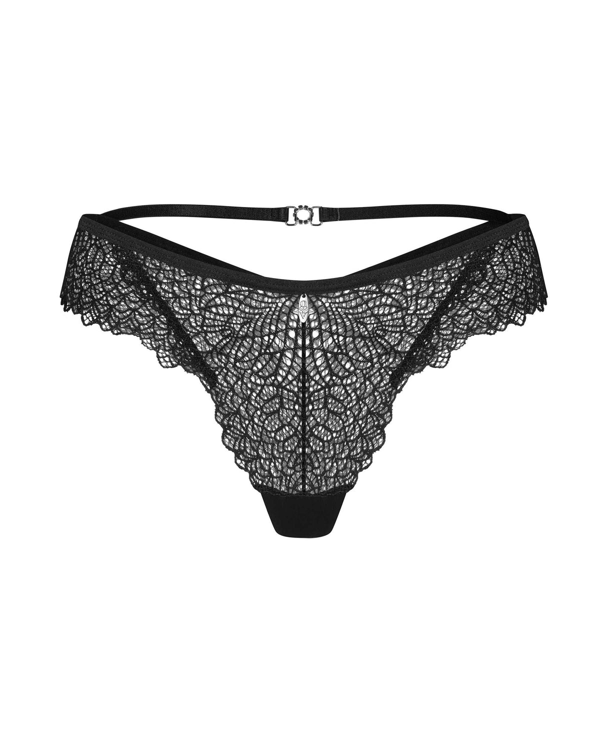 One more view of the Iliosa black Brazilian lace panties