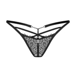 An additional view of the Iliosa black lace thong