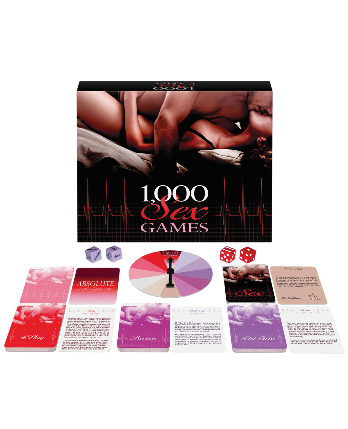 1000 Sex Games card game with foreplay and passion cards for couples by Kheper Games