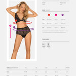 The Klarita black satin bra and briefs set in an additional gallery image