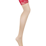 One more view of the Lacelove red lace stockings