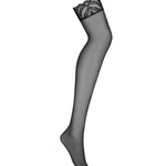 The Lecille black lace stockings seen from another angle
