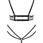 An additional view of the Leonela black teddy