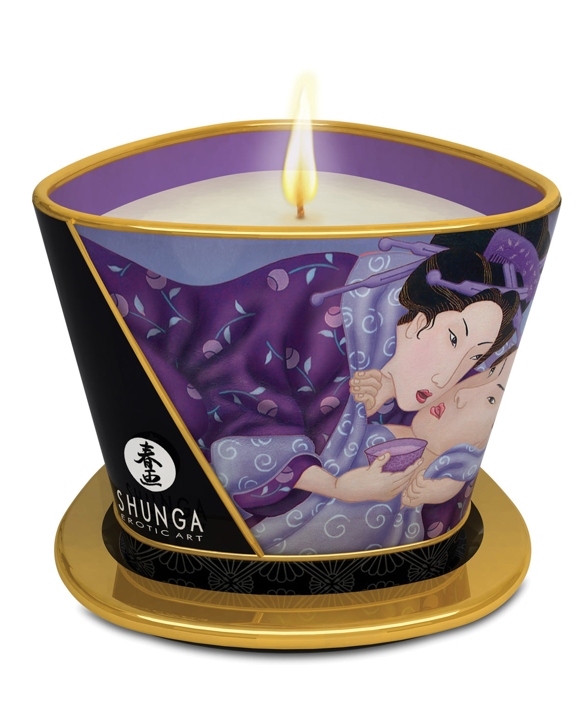 Libido exotic fruits soy massage candle with a soy wax base that melts into massage oil