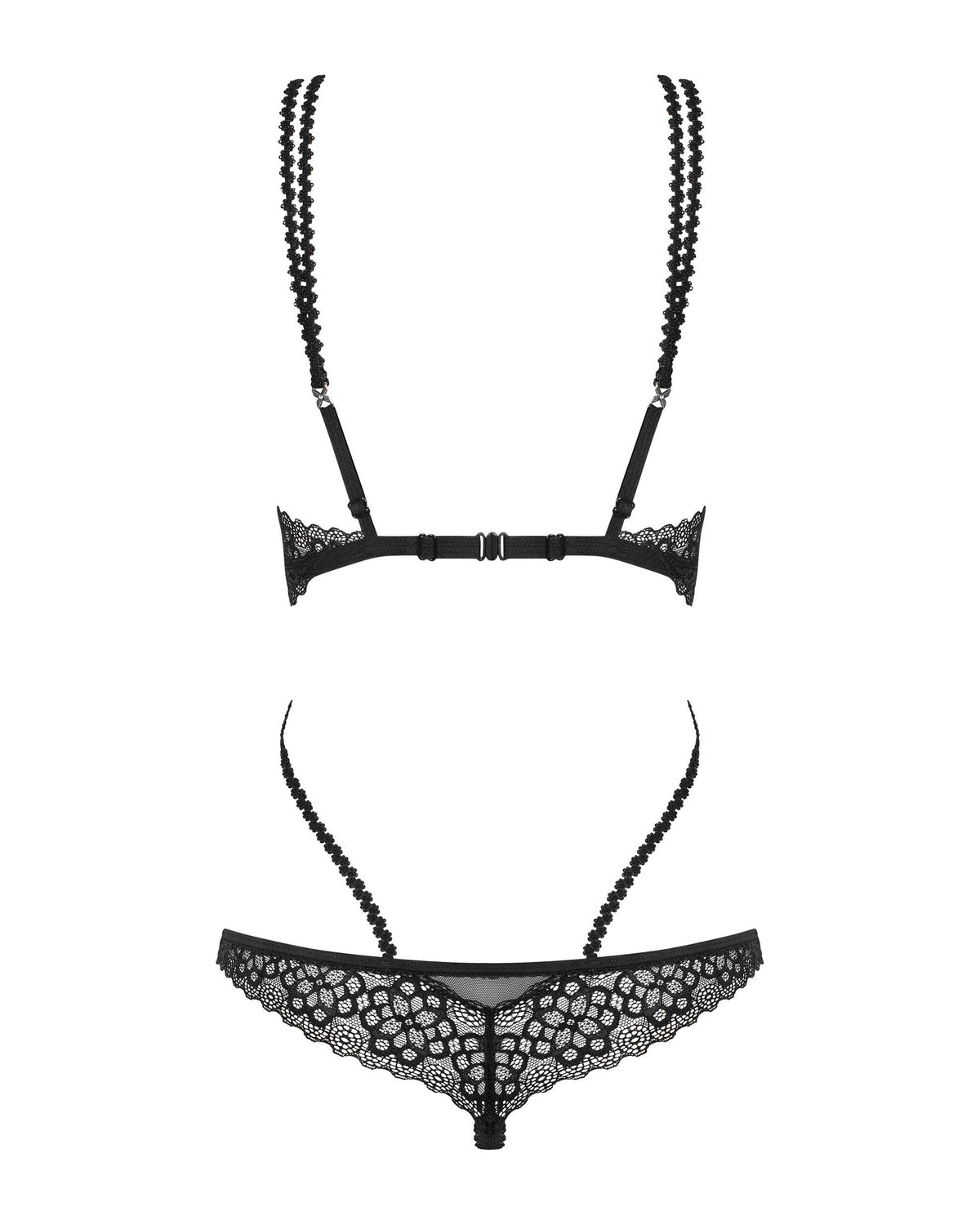 The Liferia black cupless teddy, seen from a different angle