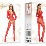 A further look at the Lorna red floral fishnet bodystocking