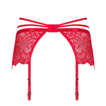 The Loventy red lace garter belt from yet another viewpoint