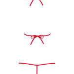 An additional view of the Luiza red embroidered teddy