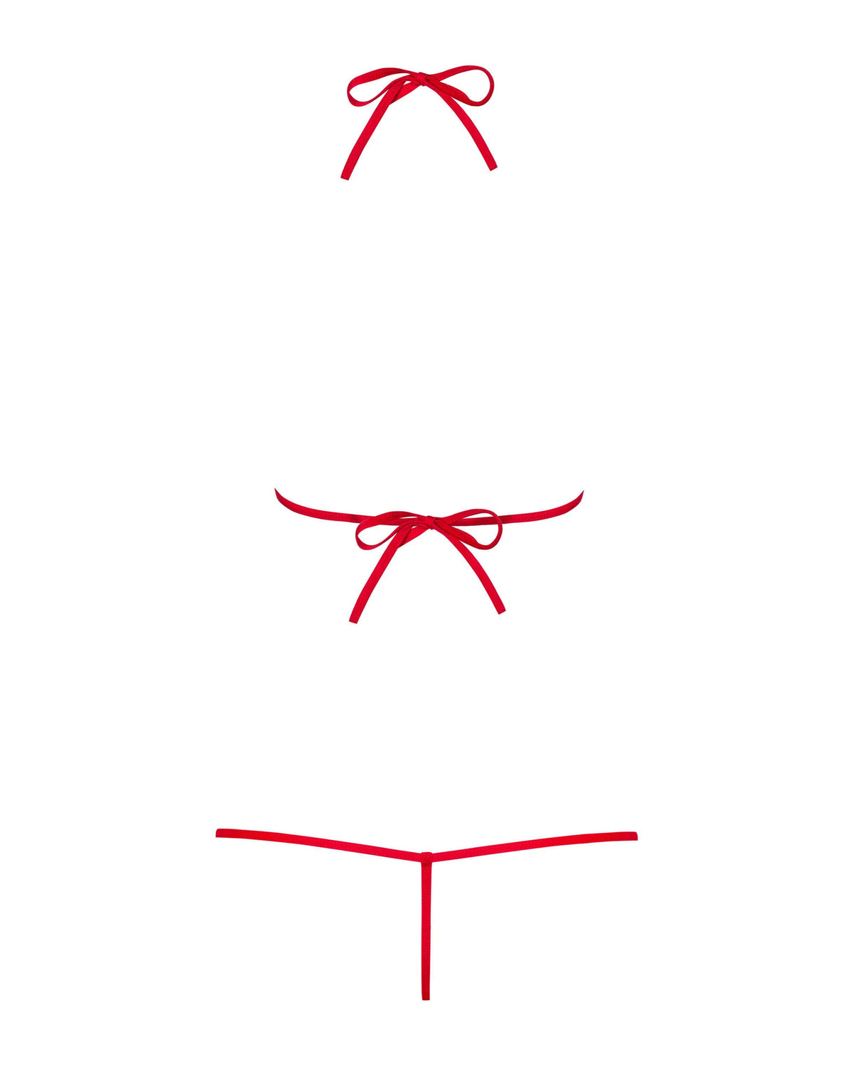 An additional view of the Luiza red embroidered teddy