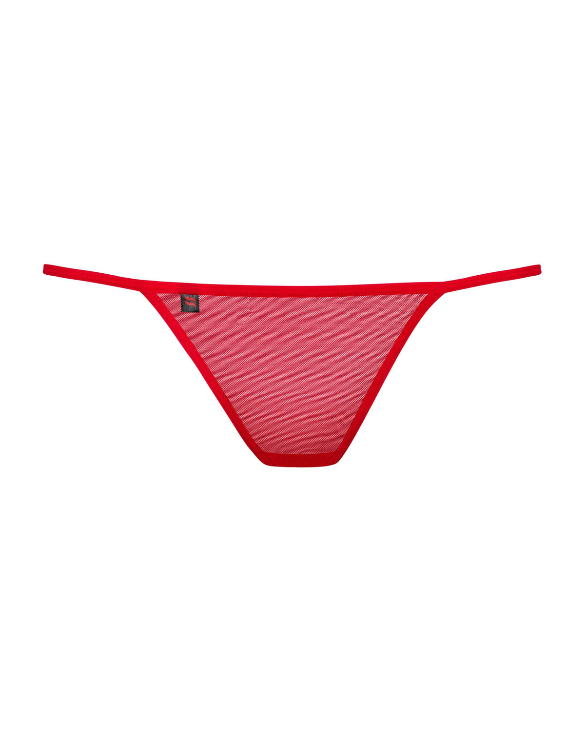 A further look at the Luiza red embroidered thong