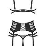 An additional view of the Lune Bellis three-piece mesh set