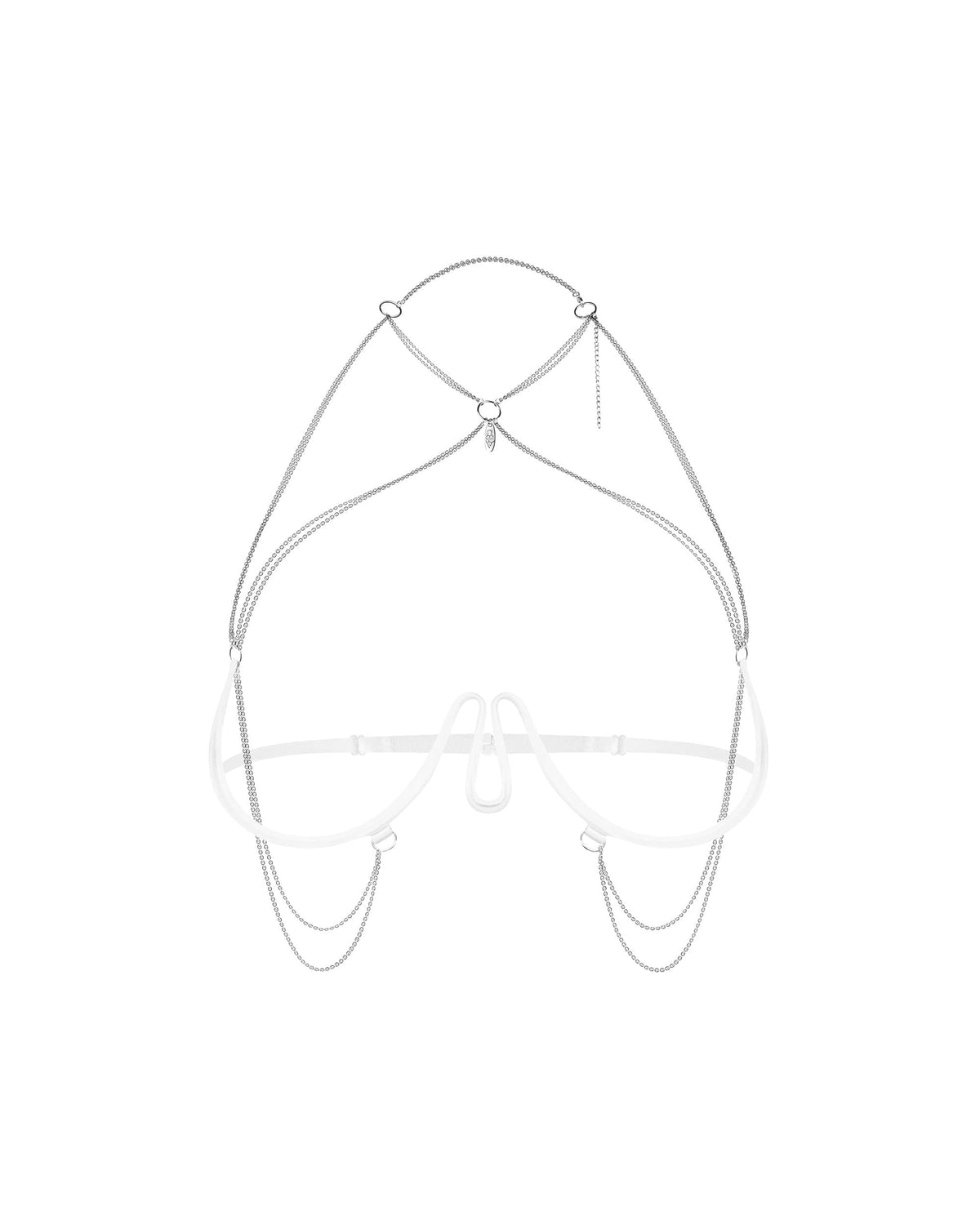 The Lustique white harness bra, seen from a different angle