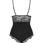 An additional view of the Luvae black lace teddy