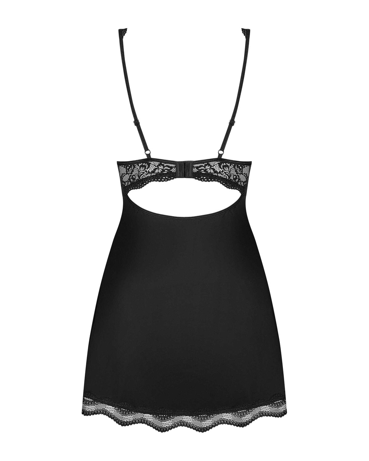 The Luvae black underwired babydoll seen from another angle