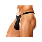 Black stretch men's bong clip thong by Male Power
