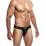 Neon yellow men's jockstrap with neon stitching on the pouch by MaleBasics