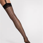 Another angle of the Marlena black stockings