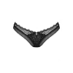 A supplementary image of the Medilla black eyelash lace thong