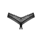 A different perspective on the Medilla black lace crotchless thong