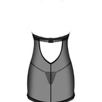 One more view of the Medilla black translucent babydoll and thong