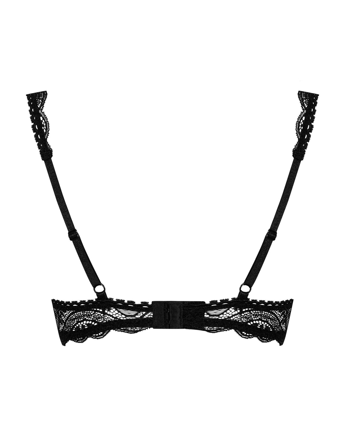 An additional view of the Miamor black half bra
