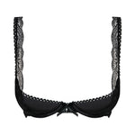 The Miamor black half bra, featuring a lace back