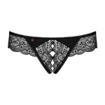 A further look at the Miamor black lace crotchless thong