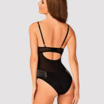 The Milladis black mesh teddy seen from another angle