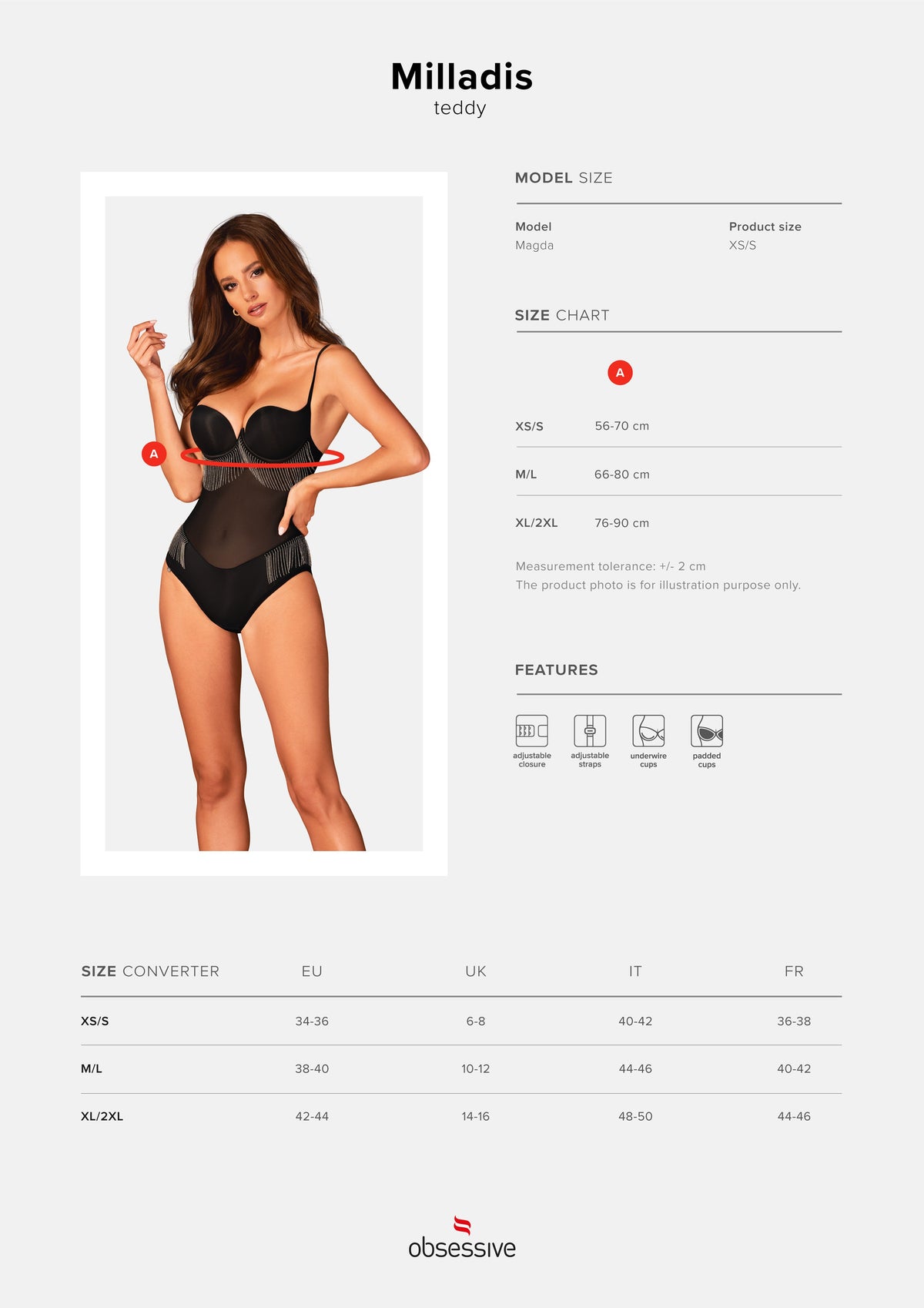 One more view of the Milladis black mesh teddy