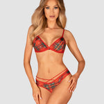 An additional view of the Ms Merrilo red bra and panties set