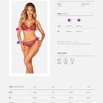 The Ms Merrilo red bra and panties set, shown in an alternate image