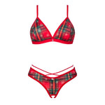 The Ms Merrilo red bra and panties set, seen from a different angle