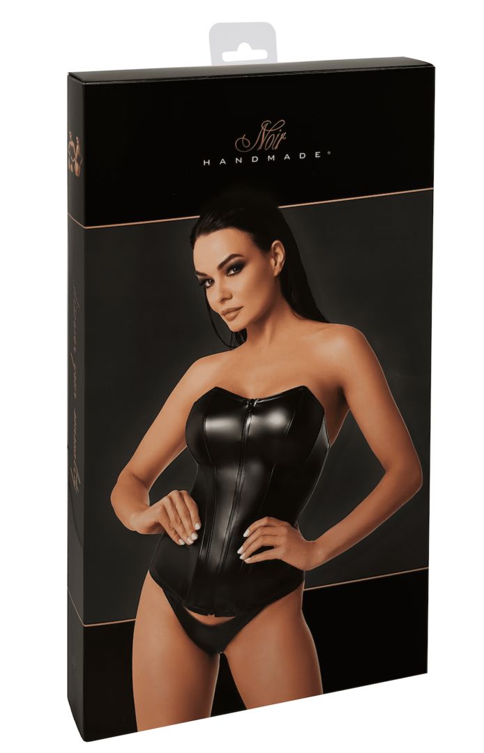 One more view of the Mysteria black wetlook corset